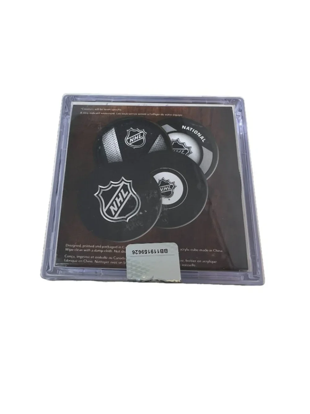 Pittsburgh Penguins Hockey Puck Coaster Set Long Neck Bottle Opener Man Cave Bar